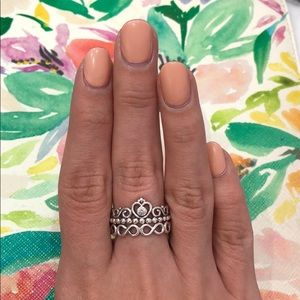 Pandora Princess Ring size 7 (2 rings)